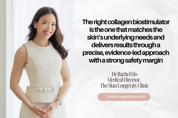 Dr Rachel Ho explains that collagen biostimulators should be chosen based on skin biology and treatment goals