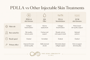 How to choose between HA PDRN collagen biostimulator and ECM skin booster treatments