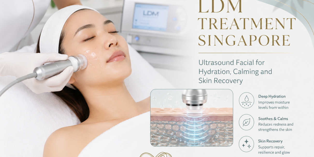 Bellasonic LDM treatment in Singapore ultrasound facial for hydration calming and skin recovery at The Skin Longevity Clinic