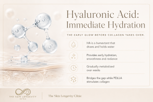 Hyaluronic acid immediate hydration effect in PDLLA HA skin booster treatment
