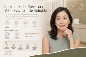 Botulinum toxin side effects and suitability considerations including bruising, redness, swelling, pregnancy, neuromuscular conditions and medical history