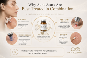 PDLLA acne scar combination treatment with subcision, fractional CO2 laser and RF microneedling in Singapore
