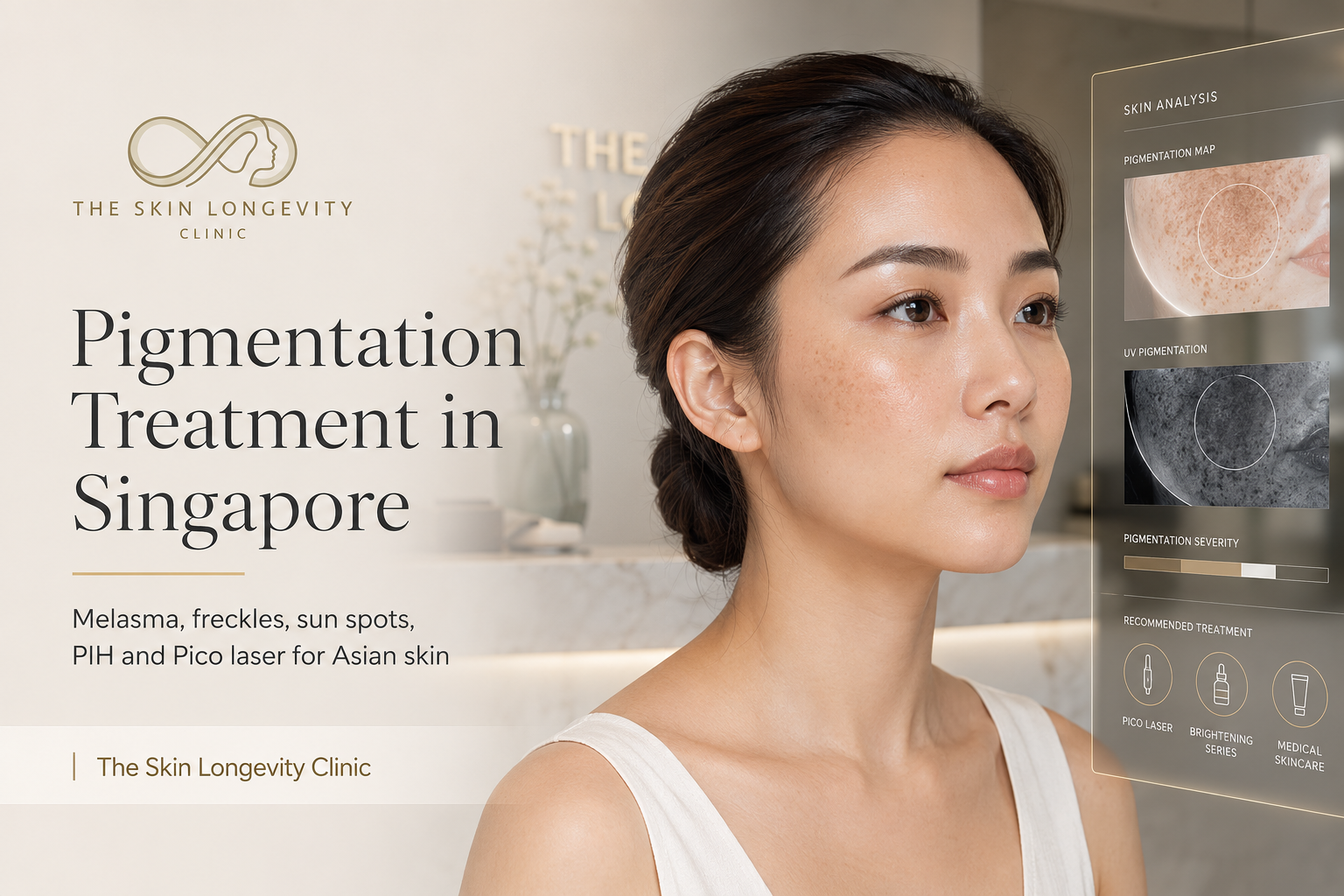 Pigmentation treatment in Singapore for Asian skin with melasma, freckles, sun spots, PIH and Pico laser assessment