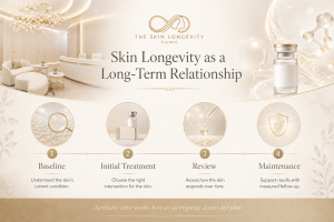 Skin longevity as a long term aesthetic treatment plan at The Skin Longevity Clinic