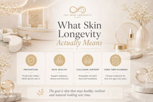 What skin longevity means in aesthetic medicine including prevention skin health collagen support and long term planning