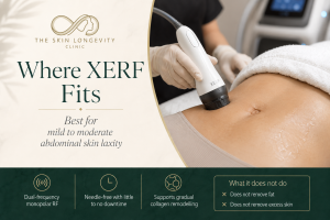 XERF abdomen skin tightening in Singapore for mild to moderate loose skin on the stomach