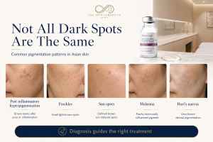 Comparison of post-inflammatory hyperpigmentation, freckles, sun spots, melasma and Hori’s naevus in Asian skin.