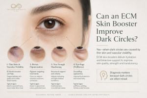 Comparison of vascular dark circles, brown pigmentation, tear-trough shadowing and under-eye puffiness.