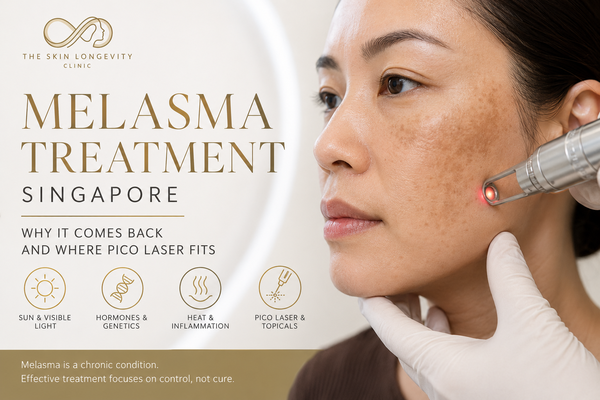 Melasma treatment in Singapore guide explaining recurrence, photoprotection, topical care and the role of Pico laser.