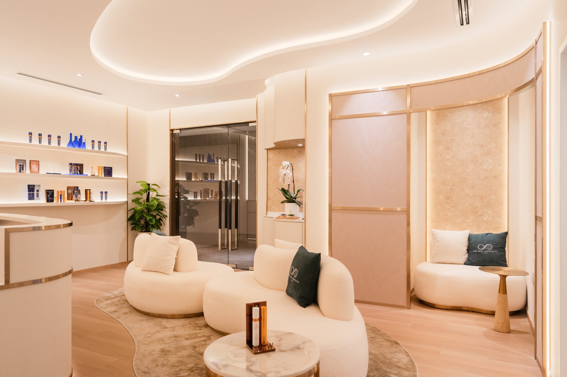 Patient lounge at The Skin Longevity Clinic, aesthetic clinic in Orchard, Singapore