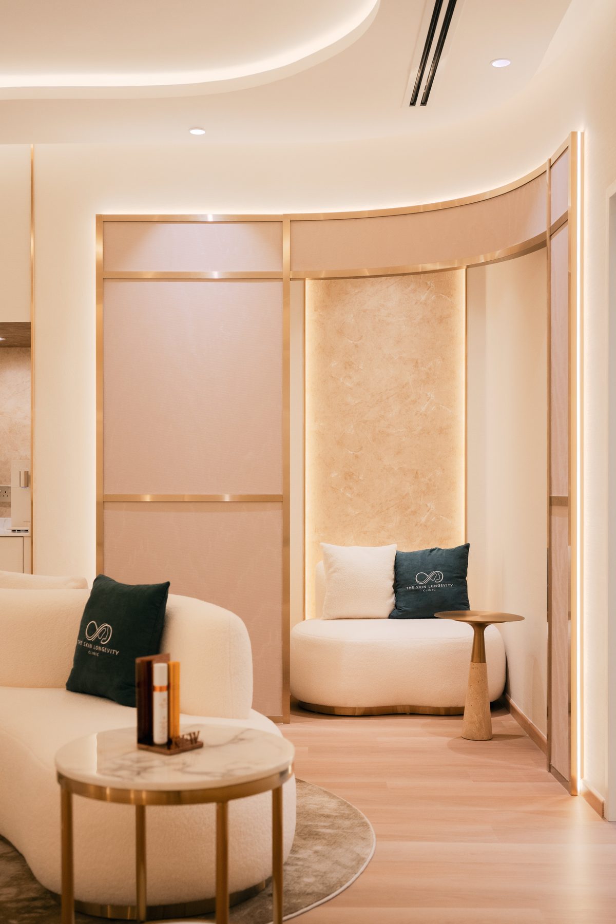Private waiting area at The Skin Longevity Clinic, aesthetic clinic in Orchard, Singapore