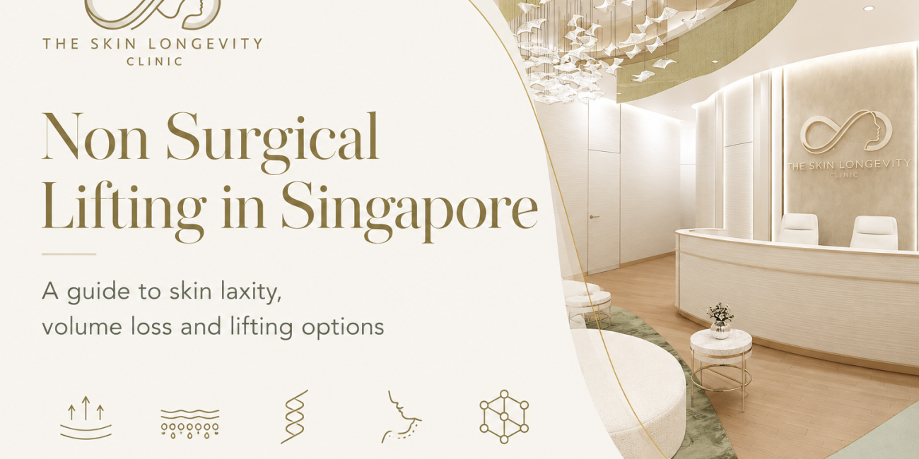 Non surgical facelift Singapore guide by Dr Rachel Ho covering facial lifting, firmness, collagen, jawline and structural support