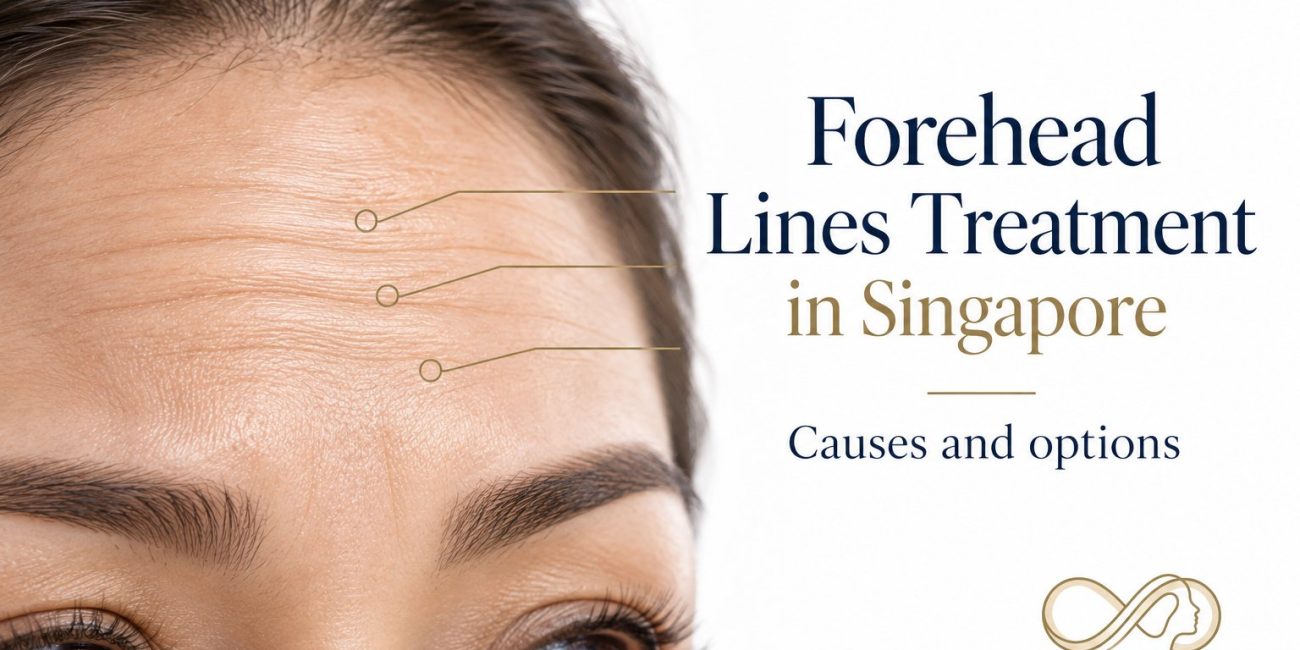 Forehead lines treatment in Singapore: causes and options, close-up of horizontal forehead lines