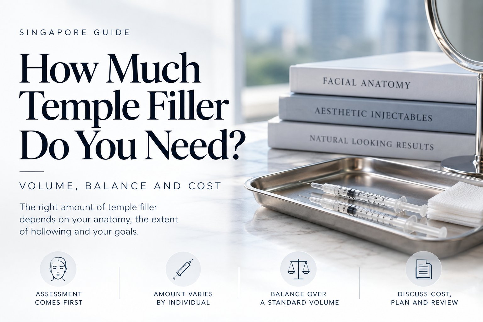 How much temple filler do you need: volume, balance and cost in Singapore, typically 0.5 to 1 ml per temple