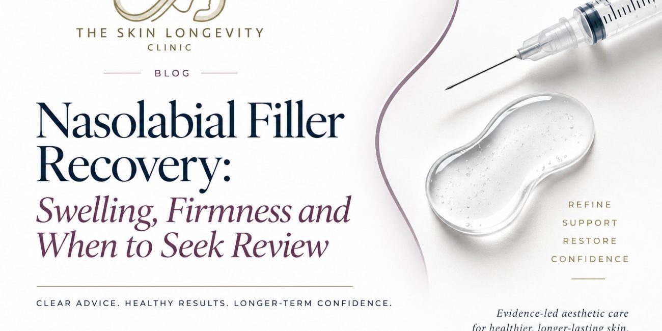 Nasolabial filler recovery: swelling, firmness and when to seek review after hyaluronic acid laugh line filler