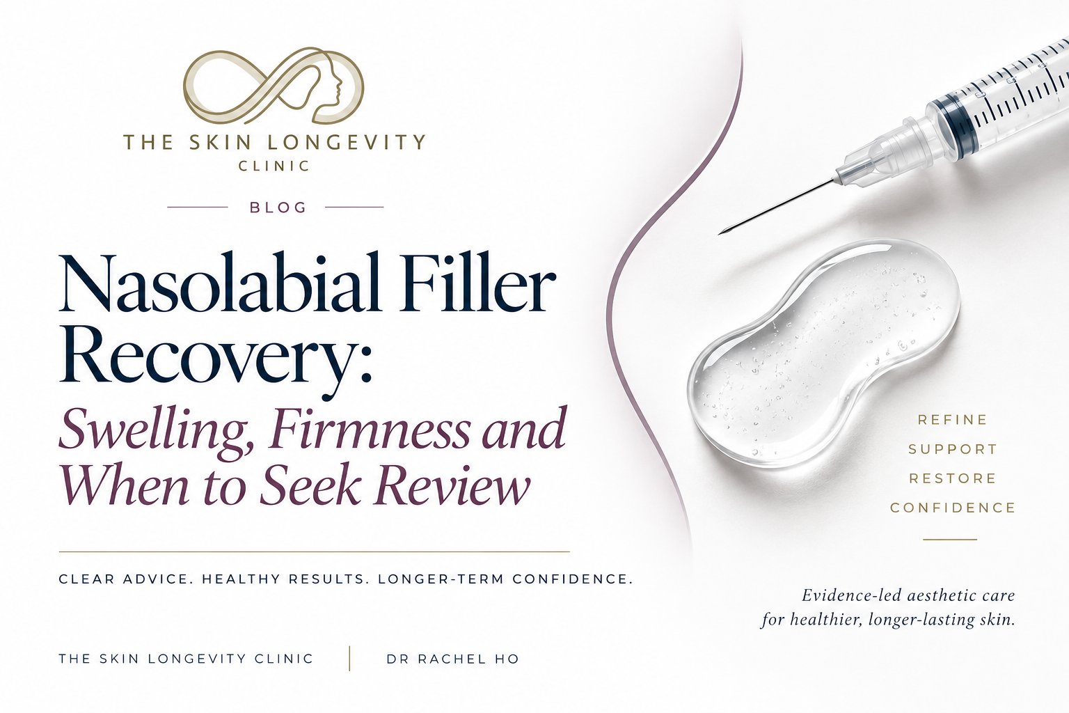 Nasolabial filler recovery: swelling, firmness and when to seek review after hyaluronic acid laugh line filler