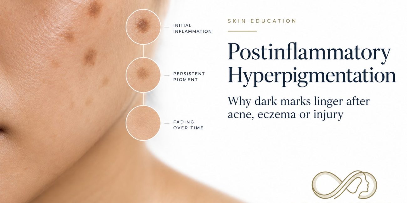 Postinflammatory hyperpigmentation: dark marks that linger after acne, eczema or injury, from initial inflammation to persistent pigment to fading over time
