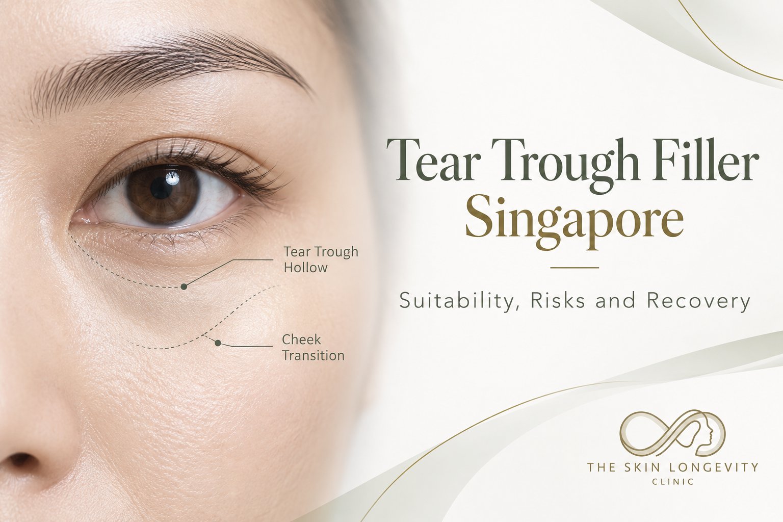Tear trough filler in Singapore: the tear trough hollow and cheek transition under the eye