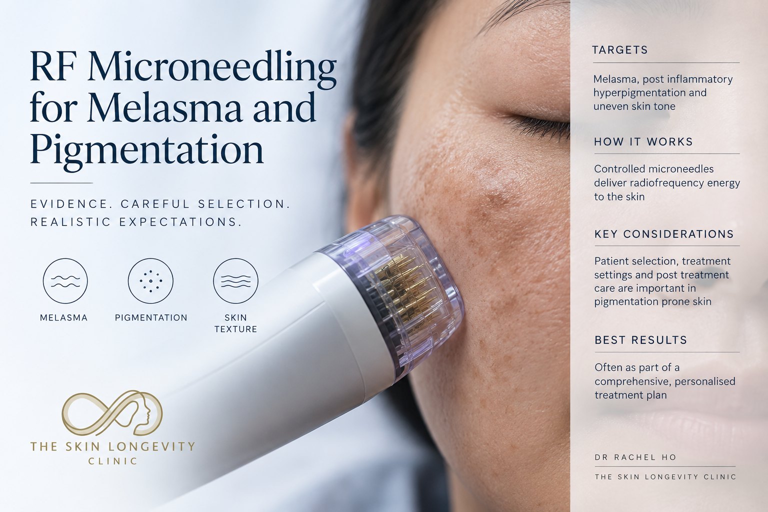 RF microneedling for melasma and pigmentation: targets, how it works, key considerations and best results as part of a personalised plan